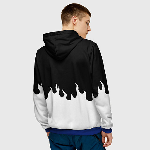 Мужская толстовка Monster energy red logo / 3D-Синий – фото 4