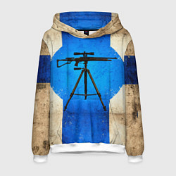 Мужская толстовка Стендовая спортивная стрельба на синем