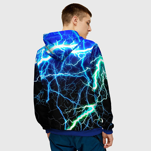 Мужская толстовка Monster energy electro / 3D-Синий – фото 4