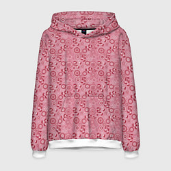 Мужская толстовка Красно белый деревенский узор ретро