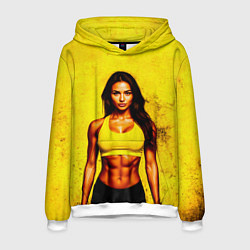 Мужская толстовка Фитоняшка на желтом