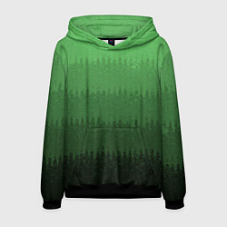Мужская толстовка Зеленый градиент текстурные полосы