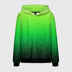 Мужская толстовка Градиент мозаика зелёный в тёмный