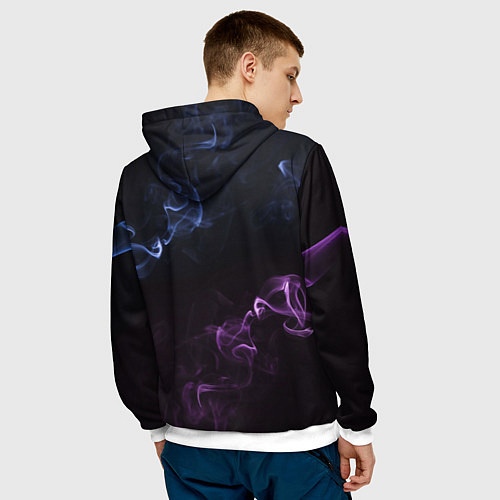 Мужская толстовка Color black blue pink / 3D-Белый – фото 4