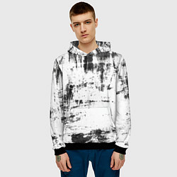 Толстовка-худи мужская Color black and white, цвет: 3D-черный — фото 2
