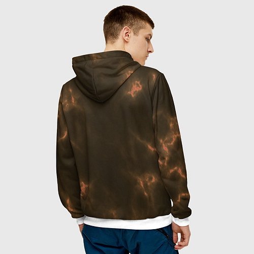 Мужская толстовка The color is brown / 3D-Белый – фото 4