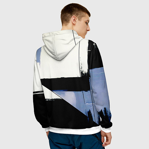 Мужская толстовка Honda логотип / 3D-Белый – фото 4