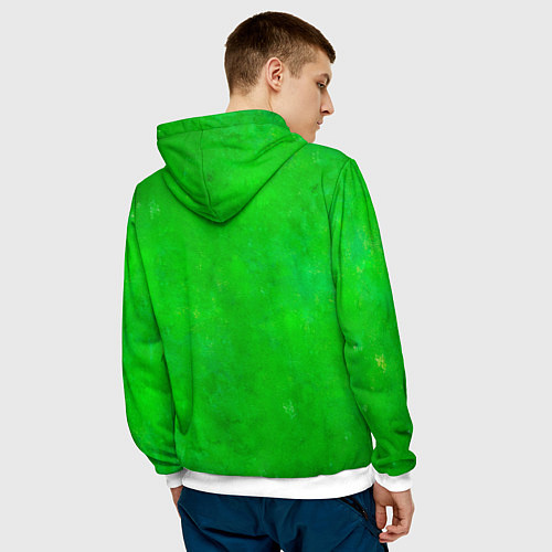 Мужская толстовка Свет зелёного фонаря / 3D-Белый – фото 4