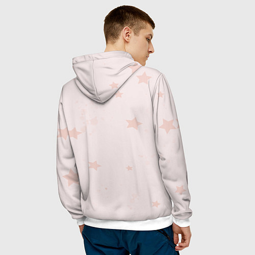 Мужская толстовка 9 мая гвоздики / 3D-Белый – фото 4