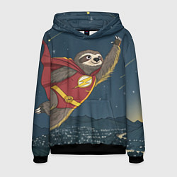 Мужская толстовка Ленивец-супергерой