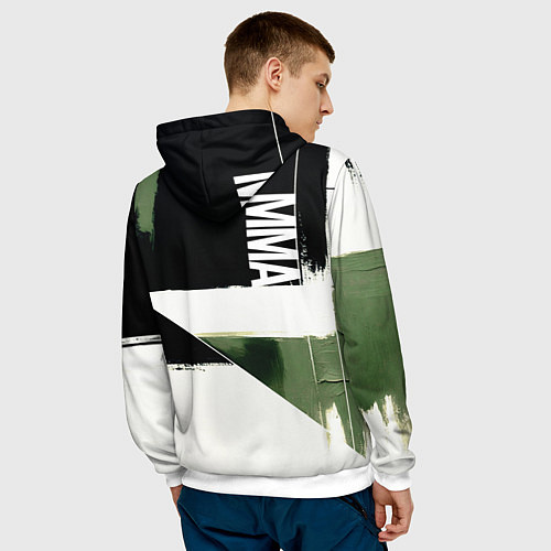 Мужская толстовка Магомед Анкалаев боец ММА / 3D-Белый – фото 4