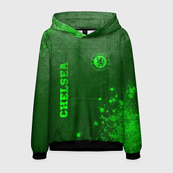 Толстовка-худи мужская Chelsea - green gradient вертикально, цвет: 3D-черный