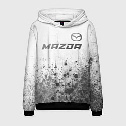 Толстовка-худи мужская Mazda - white gradient посередине, цвет: 3D-черный