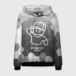 Мужская толстовка Stumble Guys - grey gradient