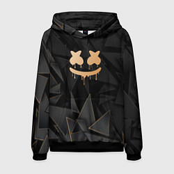 Мужская толстовка Marshmello golden poly