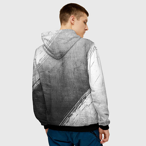 Мужская толстовка Scorpions - grey gradient / 3D-Черный – фото 4