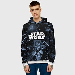 Толстовка-худи мужская Star wars персонажи из звездных войн, цвет: 3D-белый — фото 2