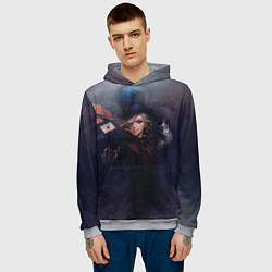 Толстовка-худи мужская Фокусник Лини реализм, цвет: 3D-меланж — фото 2