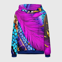 Мужская толстовка Чешуя и розовое перо