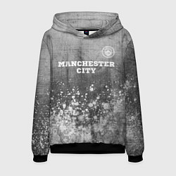 Толстовка-худи мужская Manchester City - grey gradient посередине, цвет: 3D-черный