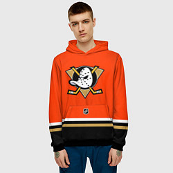 Толстовка-худи мужская Anaheim Ducks NHL, цвет: 3D-черный — фото 2