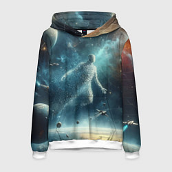 Мужская толстовка Человек и космос - нейроарт