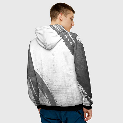 Мужская толстовка Exeed - white gradient вертикально / 3D-Черный – фото 4