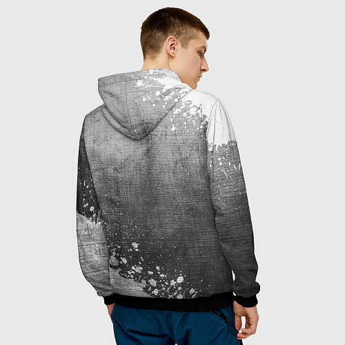 Мужская толстовка OneRepublic - grey gradient вертикально / 3D-Черный – фото 4