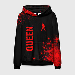 Толстовка-худи мужская Queen - red gradient вертикально, цвет: 3D-черный
