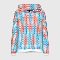 Мужская толстовка Красно-синие фигуры на белом фоне