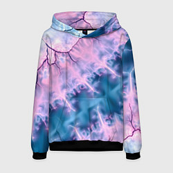 Мужская толстовка Вода и розовая абстракция