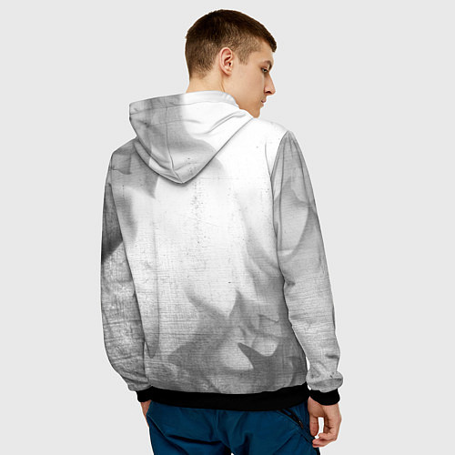 Мужская толстовка Lamborghini - white gradient / 3D-Черный – фото 4