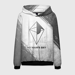 Толстовка-худи мужская No Mans Sky - white gradient, цвет: 3D-черный