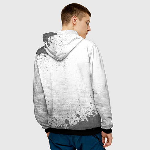 Мужская толстовка Burzum - white gradient / 3D-Черный – фото 4