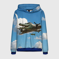 Толстовка-худи мужская Бомбардиро крокодило, цвет: 3D-синий