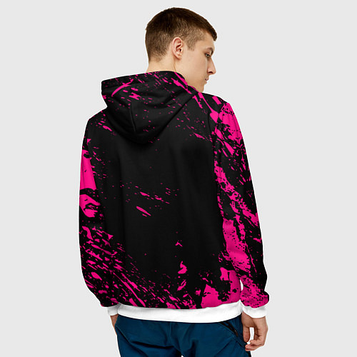 Мужская толстовка Monster energy неоновые краски лого / 3D-Белый – фото 4