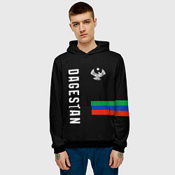 Толстовка-худи мужская Dagestan republic, цвет: 3D-черный — фото 2