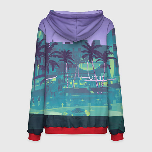 Мужская толстовка Риал даймз из Gta 6 / 3D-Красный – фото 2