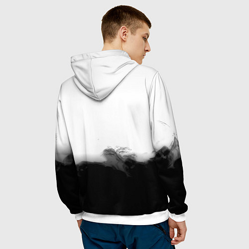 Мужская толстовка Monster energy splash smoke / 3D-Белый – фото 4