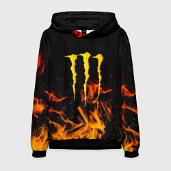 Мужская толстовка Monster energy orange fire