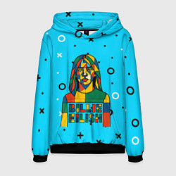 Мужская толстовка Билли Айлиш из разноцветной мозаики