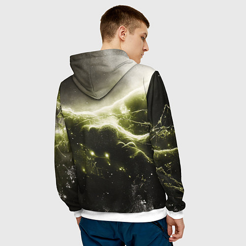 Мужская толстовка Карта с Билли Айлиш / 3D-Белый – фото 4