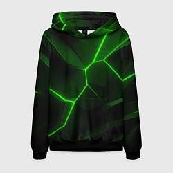Мужская толстовка Зеленая текстура с неоном
