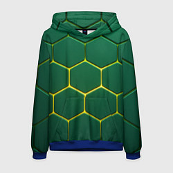 Мужская толстовка Зеленые плиты с желтым светом