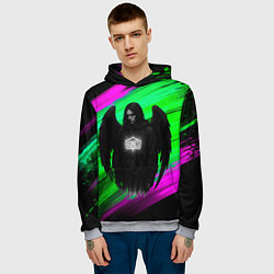 Толстовка-худи мужская Bones падший ангел, цвет: 3D-меланж — фото 2