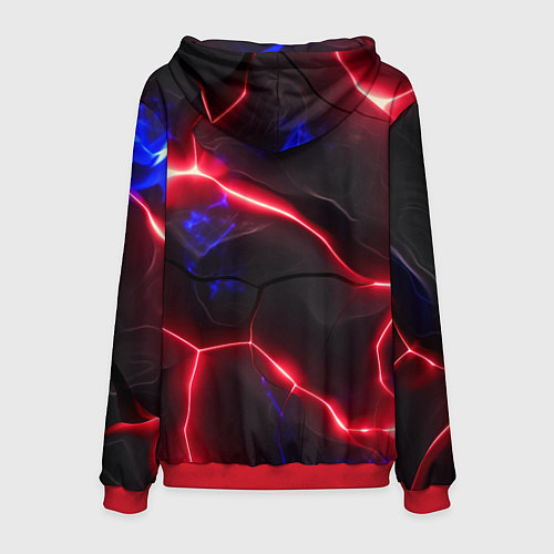 Мужская толстовка Bones в косухе / 3D-Красный – фото 2