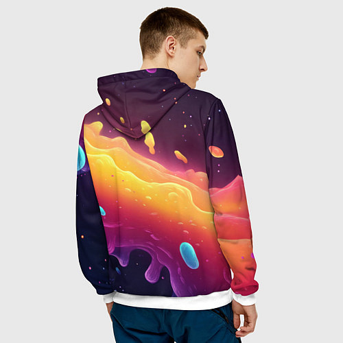 Мужская толстовка Bones во весь рост в черной одежде / 3D-Белый – фото 4