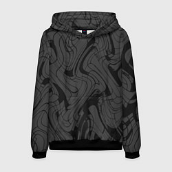 Мужская толстовка Тёмно-серый абстракция лниии