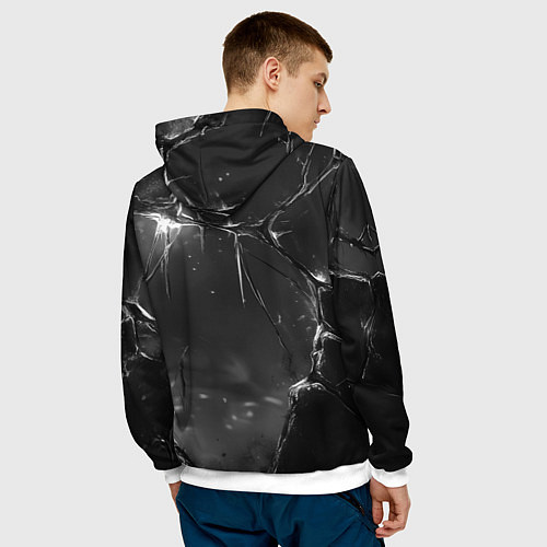 Мужская толстовка Bones с лисой - готика / 3D-Белый – фото 4