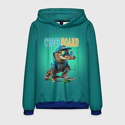 Мужская толстовка Croco cub is a cool skateboarder